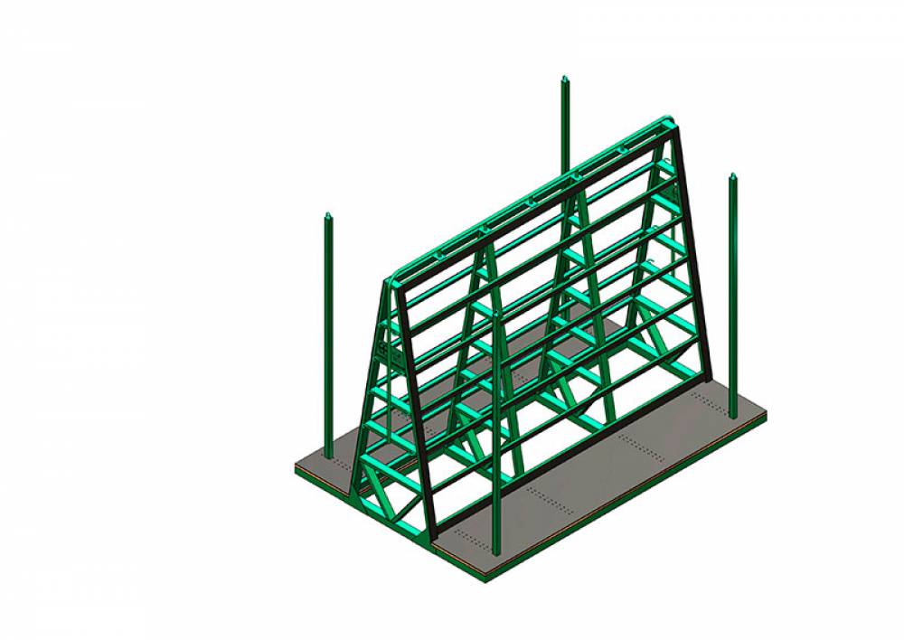 Cavalete para carregar vidros